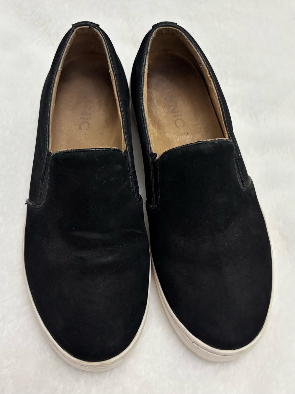 Vionic Black Nubuck Midi Slip On Sneaker Casual Chic Women’s Size 6 - Picture 2 of 9